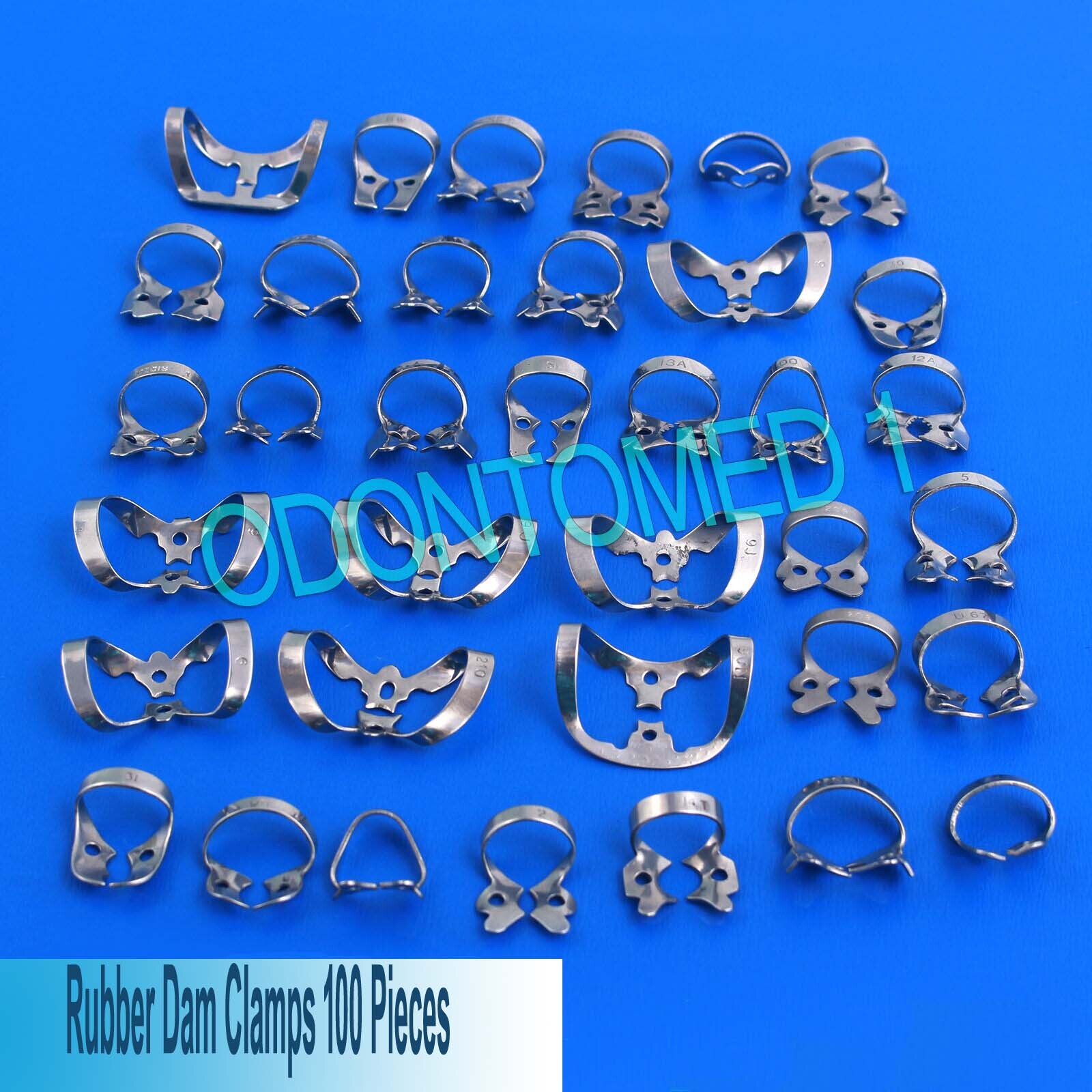 100 Rubber Dam Clamps Endodontic Dental Orthodontic Endo Clamps Mix Instruments