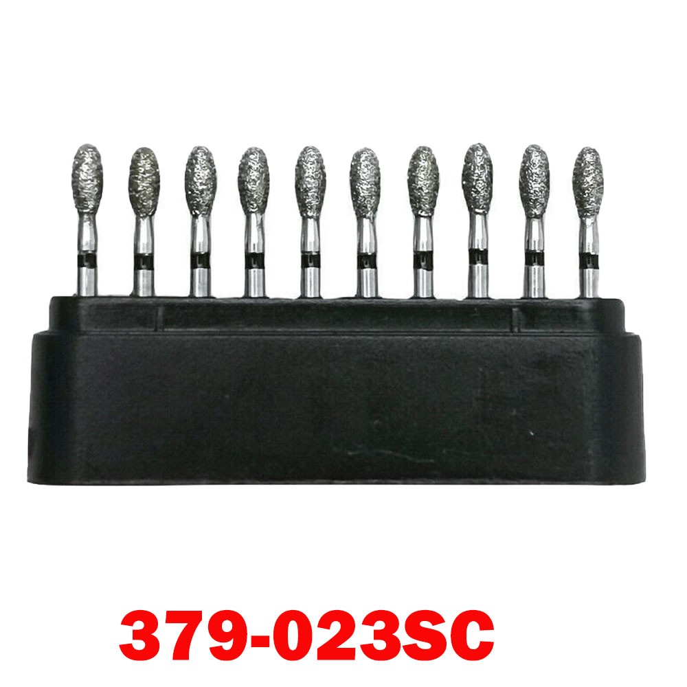 10/20/40Pcs Dental Diamond Bur FG Egg Football 379/023SC Super Coarse High Speed