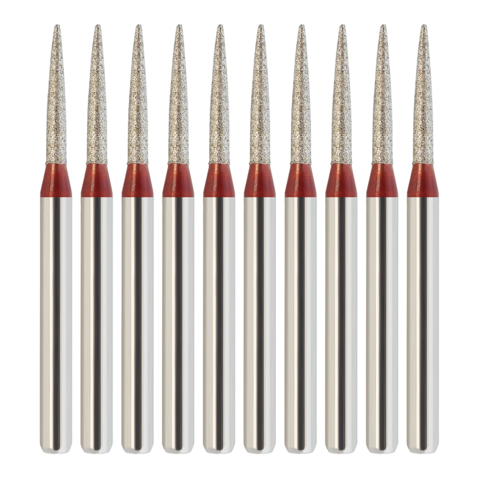 Flame Diamond Burs Fine Grit Red 862/010F FG for High Speed Dental Turbine
