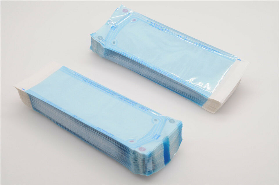 200 Pcs Autoclave Premium Sterilization Self-Sealing Pouch Bag Dental 6 Size Opt