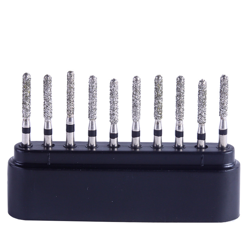AZDENT Dental High Speed Diamond Burs Straight/Cylindrical Round Head SR-12S