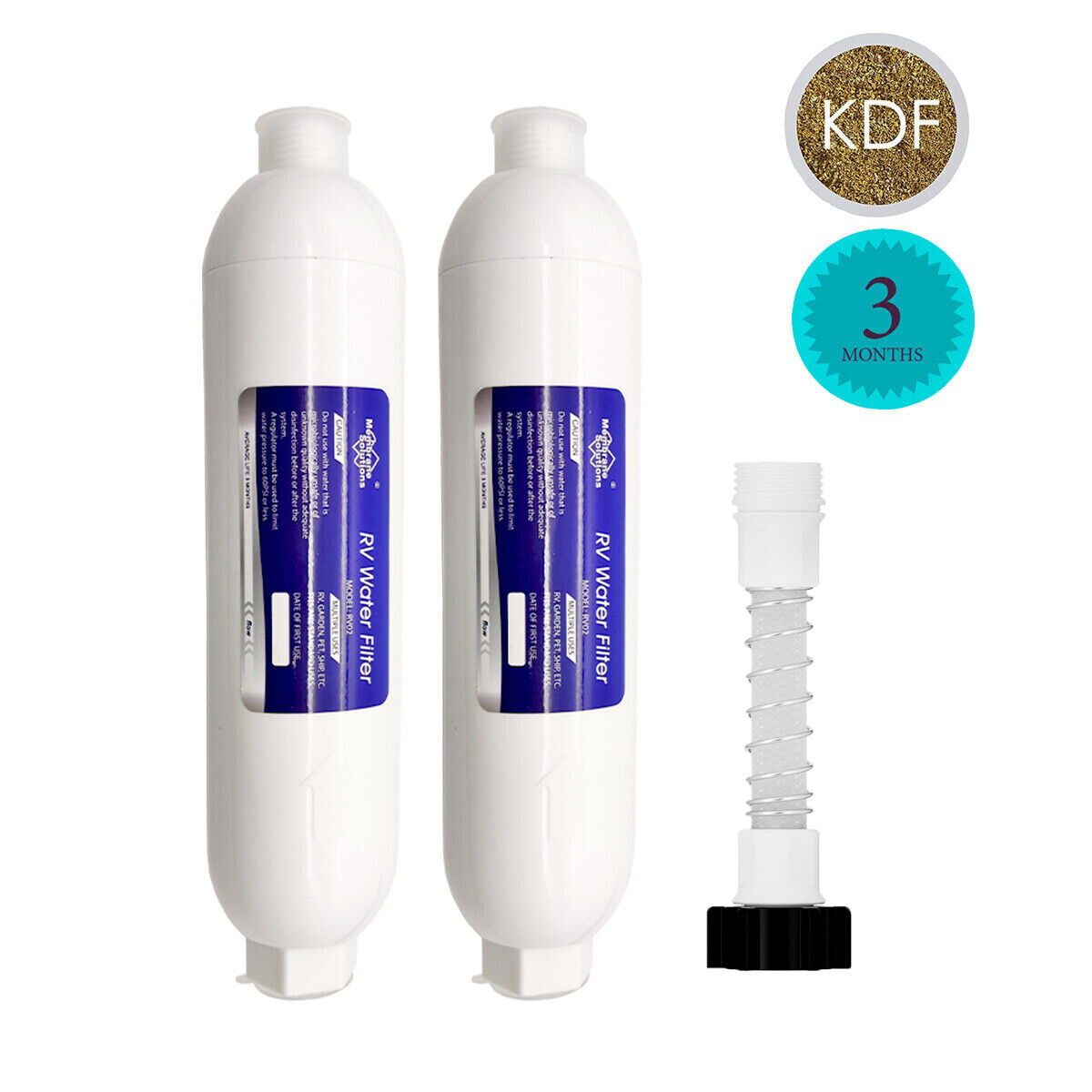 2XCaravan Boat RV Inline Marine Water Filter Reduces Chlorine,Bad Taste&Odor