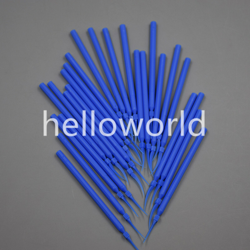 Medium Size Blue Long Handle Dental Poly Plastic Interdental Wedges 100 Pcs New
