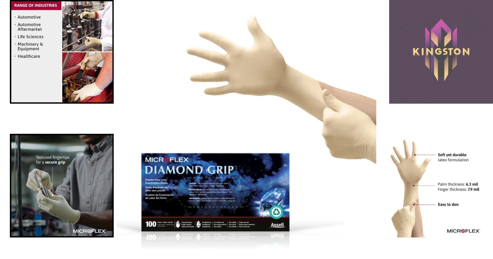 MICROFLEX MF-300 Disposable Latex Gloves – XL, Safe for Automotive & Healthcare