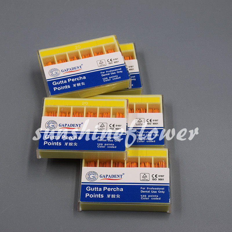 10 Boxes Gapadant Dental Gutta Percha Points Taper Assorted Length Marked #20