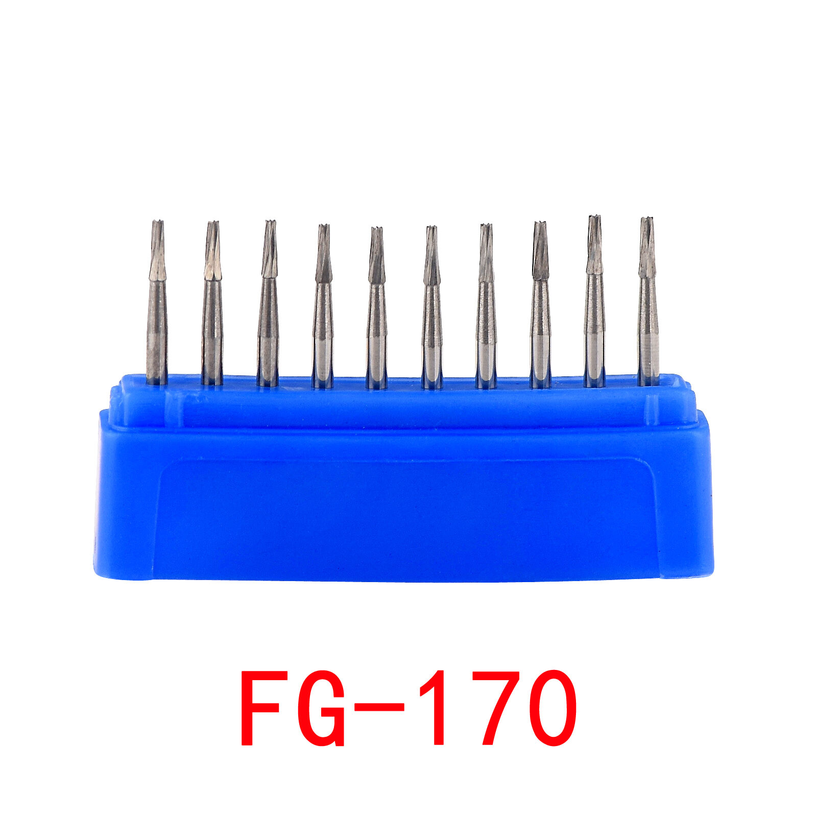 10Pcs Dental Round Tungsten Carbide Burs FG Bur Drill for High Speed Handpiece