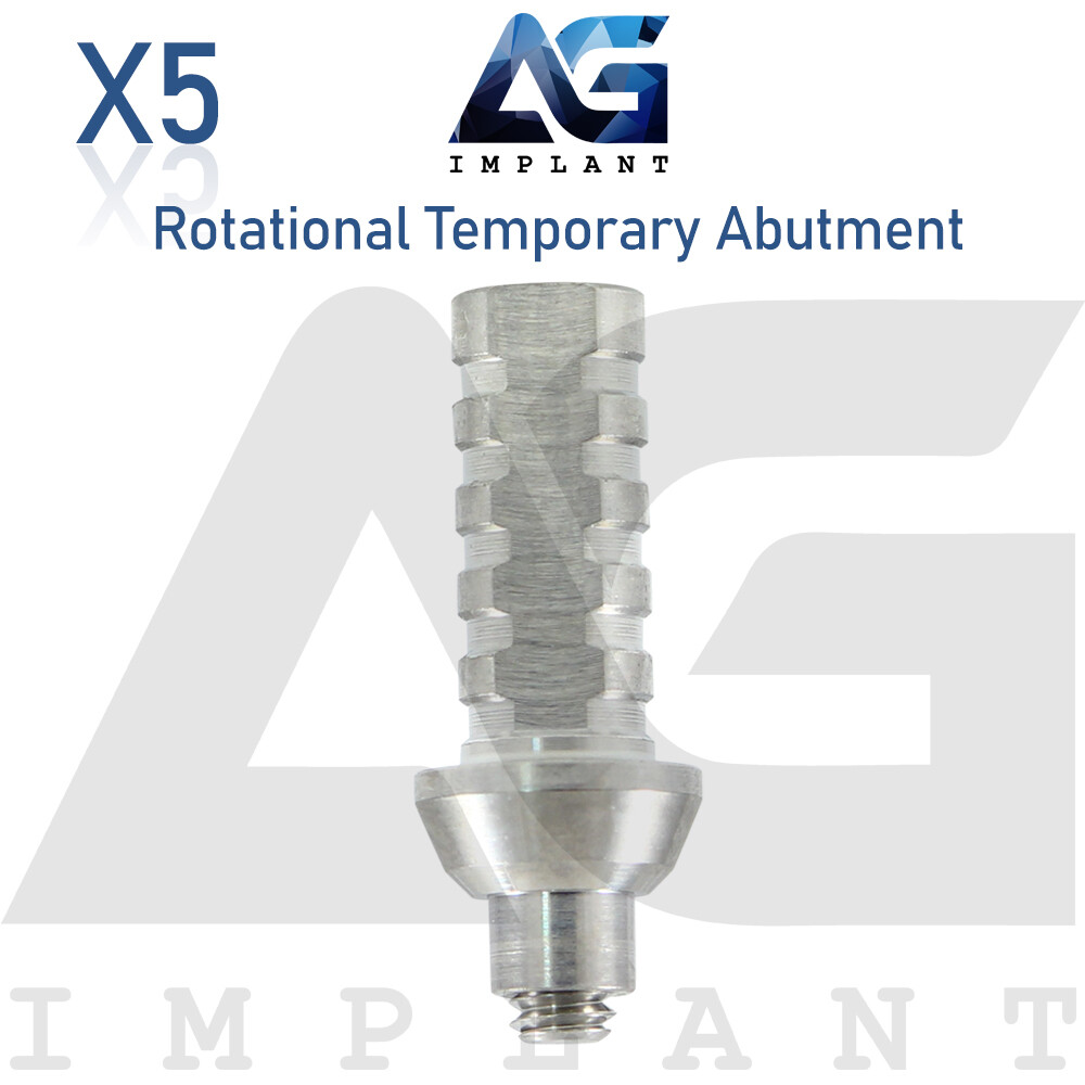 5 Rotational Temporary Prosthetic Titanium For Int Hexagon 2.42mm