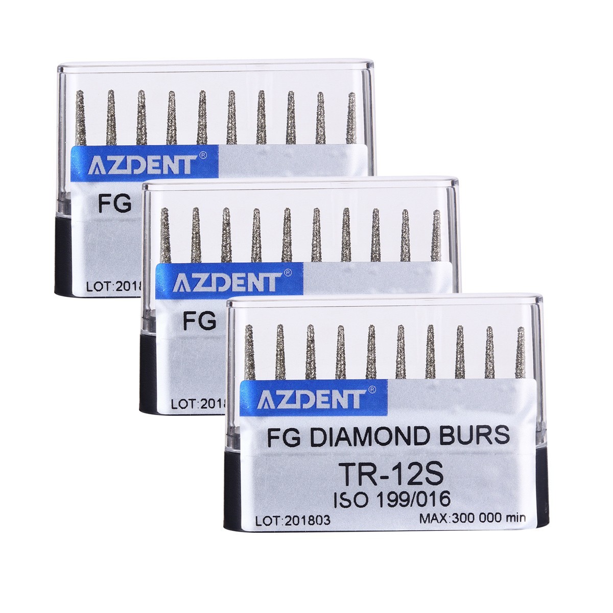 100pcs Dental Super Coarse Diamond FG Burs TR-12S for High Speed Handpiece