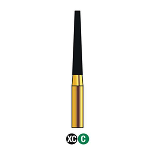 G/173-016SH (848) SUPER SHORT SHANK Reusable Gold Diamond Burs Flat end Taper Sh