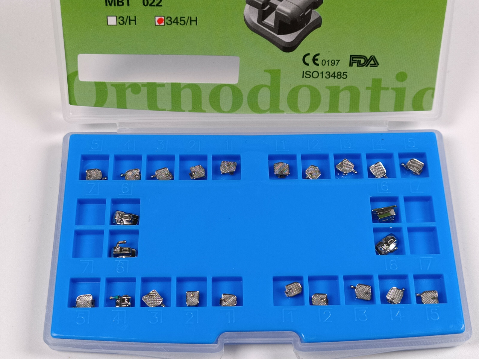 Dental Orthodontic Self-Ligating Metal Brackets&Buccal Tube Roth/MBT 022 3/345