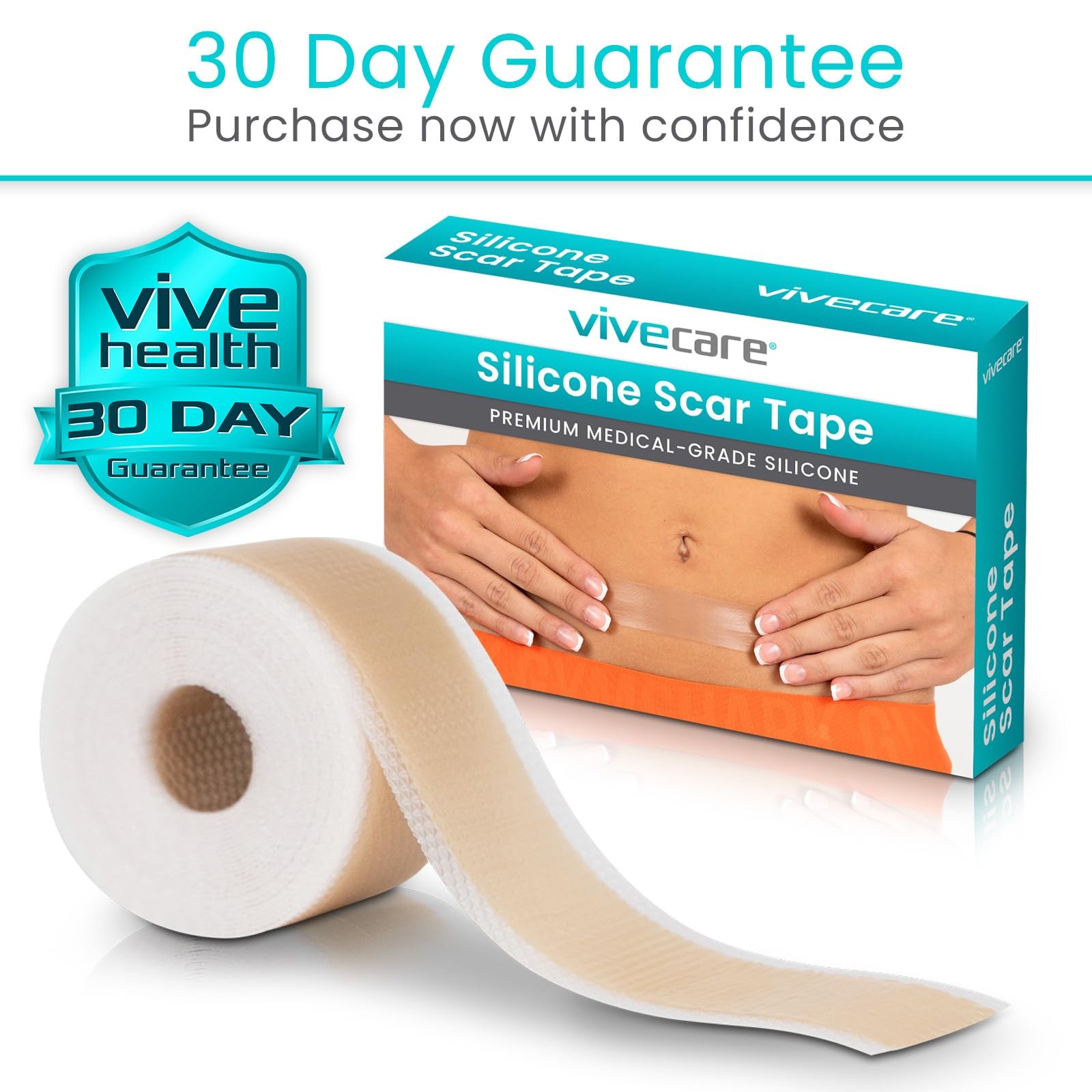 Vive Care Vivecare Silicone Scar Sheets Tape 1.6 X 120 Roll Medical Grade