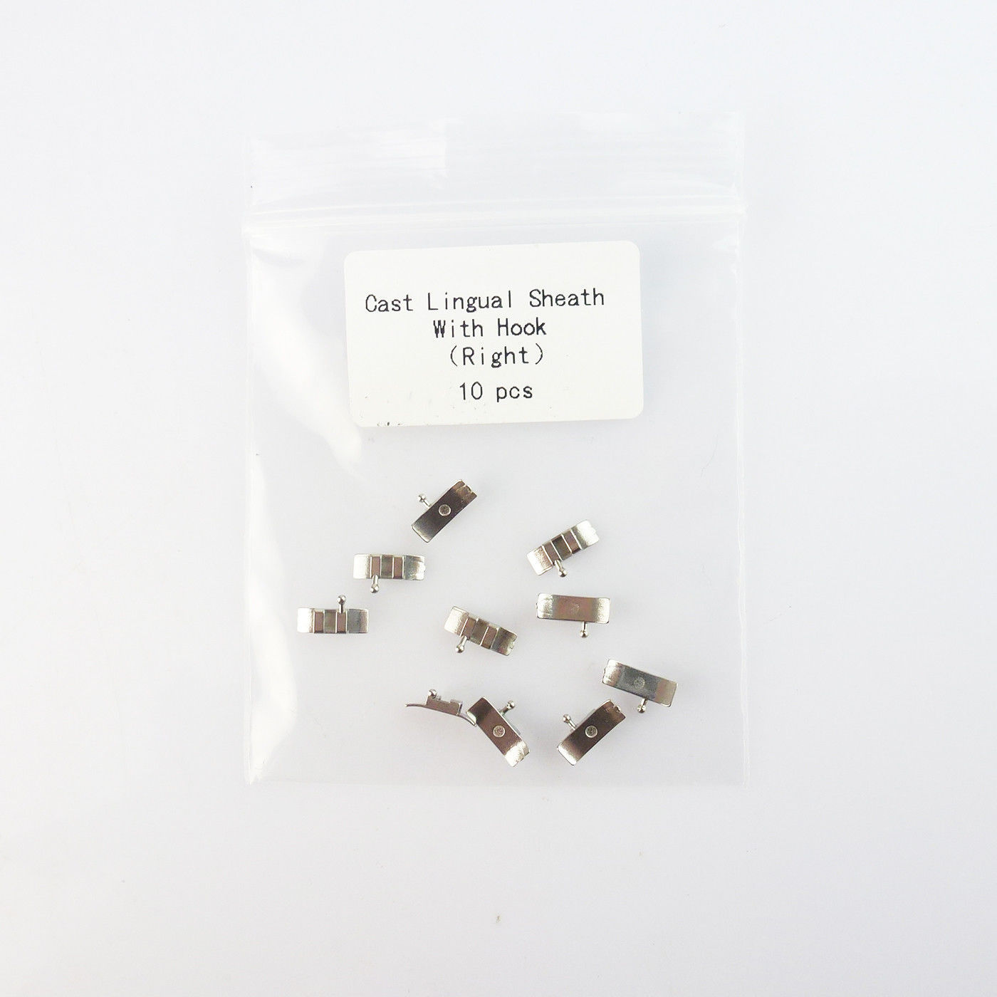 10 Pcs/Pack Dental Orthodontic Accessory Lingual Sheath Left/Right Hooks No Hook