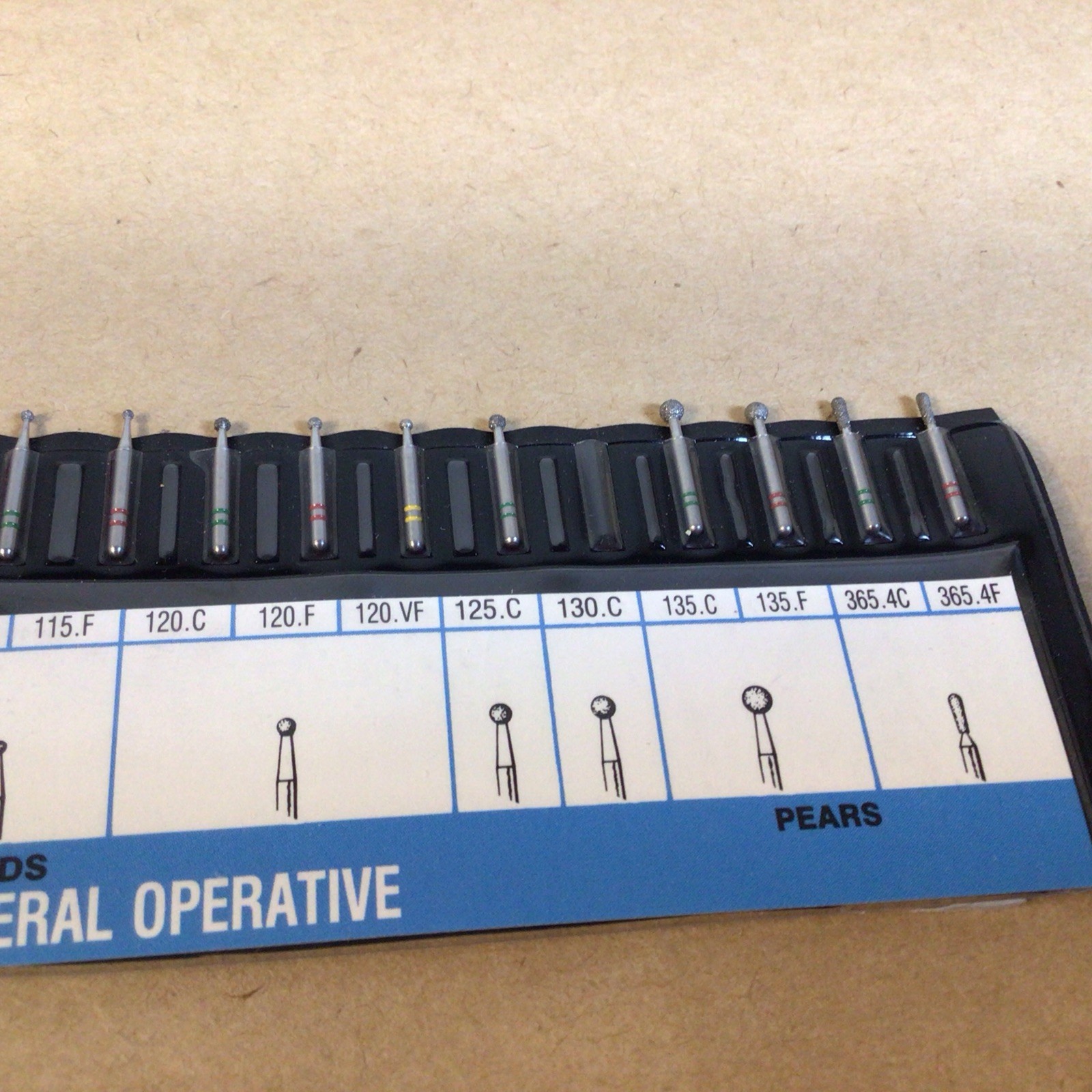 Vintage Premier Dental TWO STRIPER General Operative ROUNDS, CYLINDERS,CONES ETC