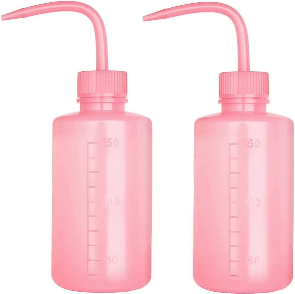 2pcs 150ml 5Oz Pink Narrow Mouth Squeeze Bottle – Medical Lab Plastic Safety Squ
