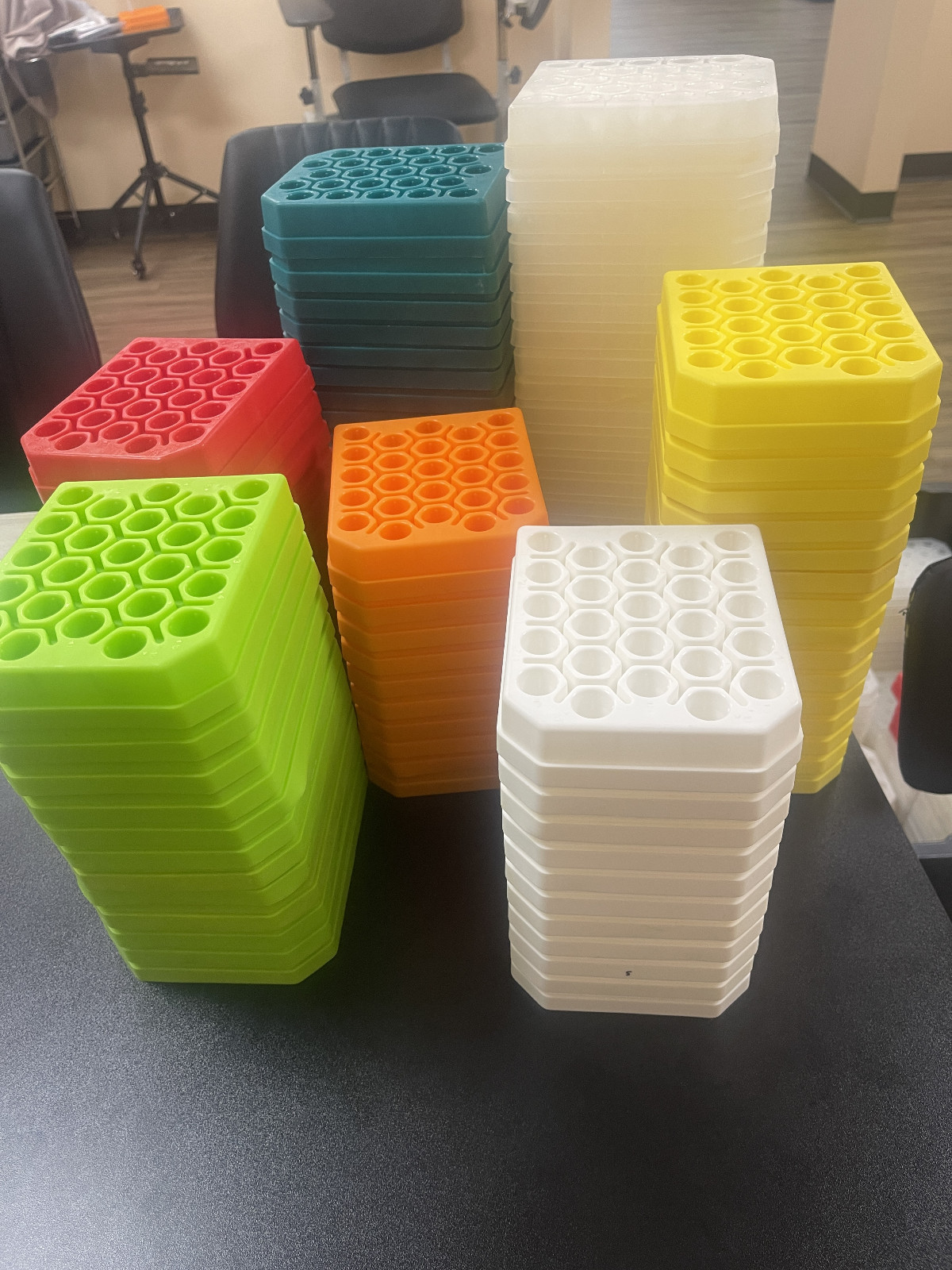 25-Well Celltreat-Style Centrifuge Tube Rack | 5×5 Lab Holder | Pack of 5