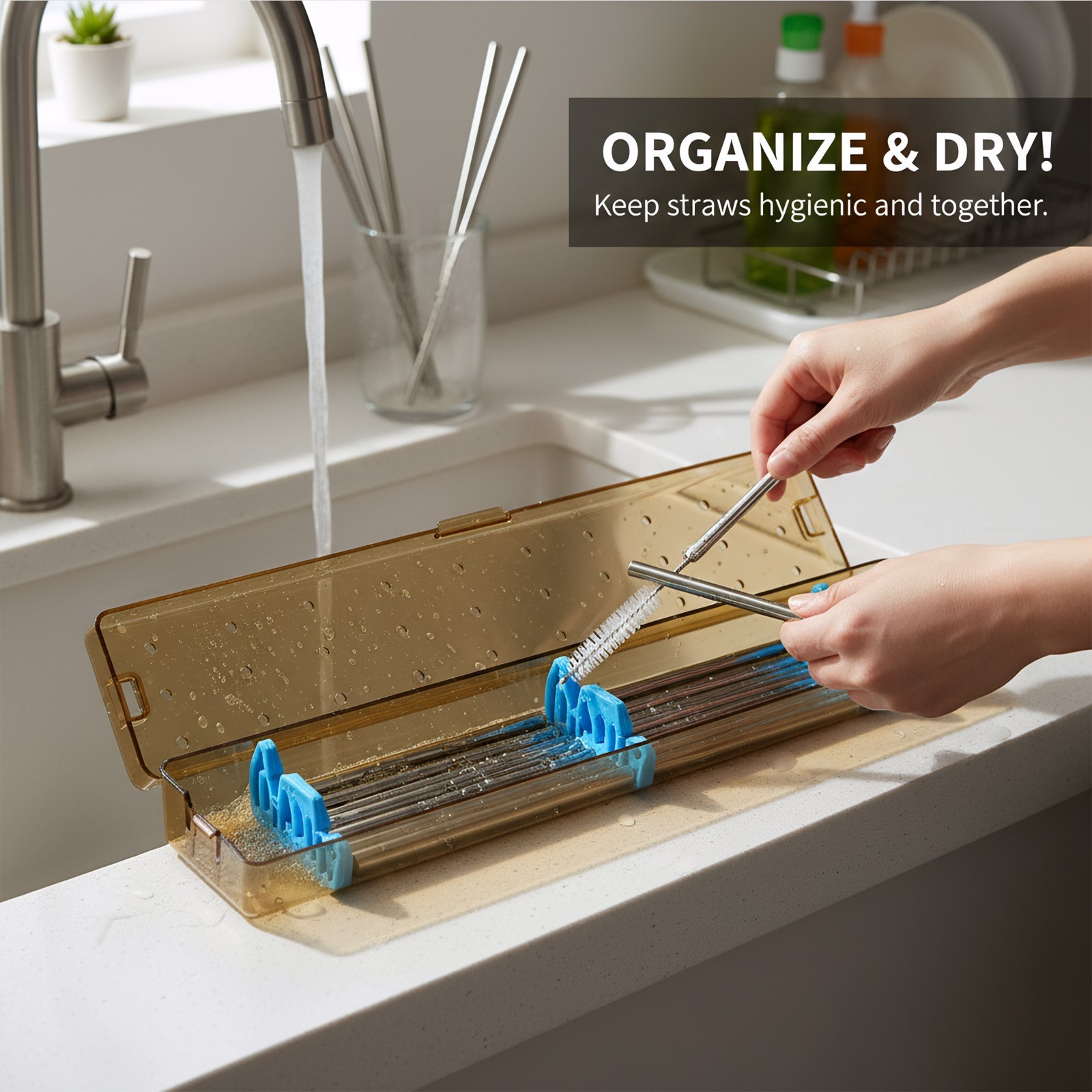PPSU Dental Endoscope Sterilization Tray Disinfection Box for Holding Instrumets