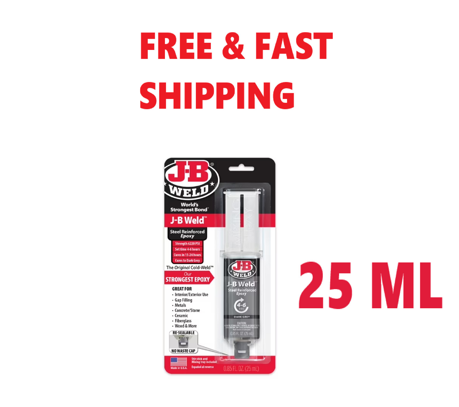 J-B Weld Syringe 25 Ml Epoxy
