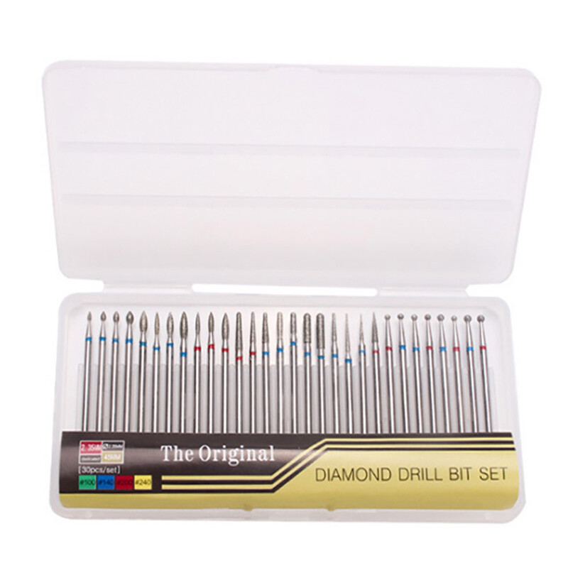 2.35mm Sliver Diamond Drill Bit Set Emery Grinding Head – 30Pcs/Boxes