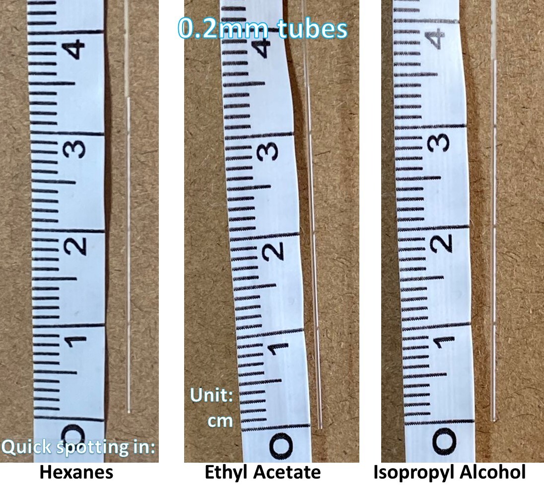 Xtra Thin Capillary Tubes Glass 0.2-.25mm x 100mm 500-1500/pk TLC Micro Pipettes