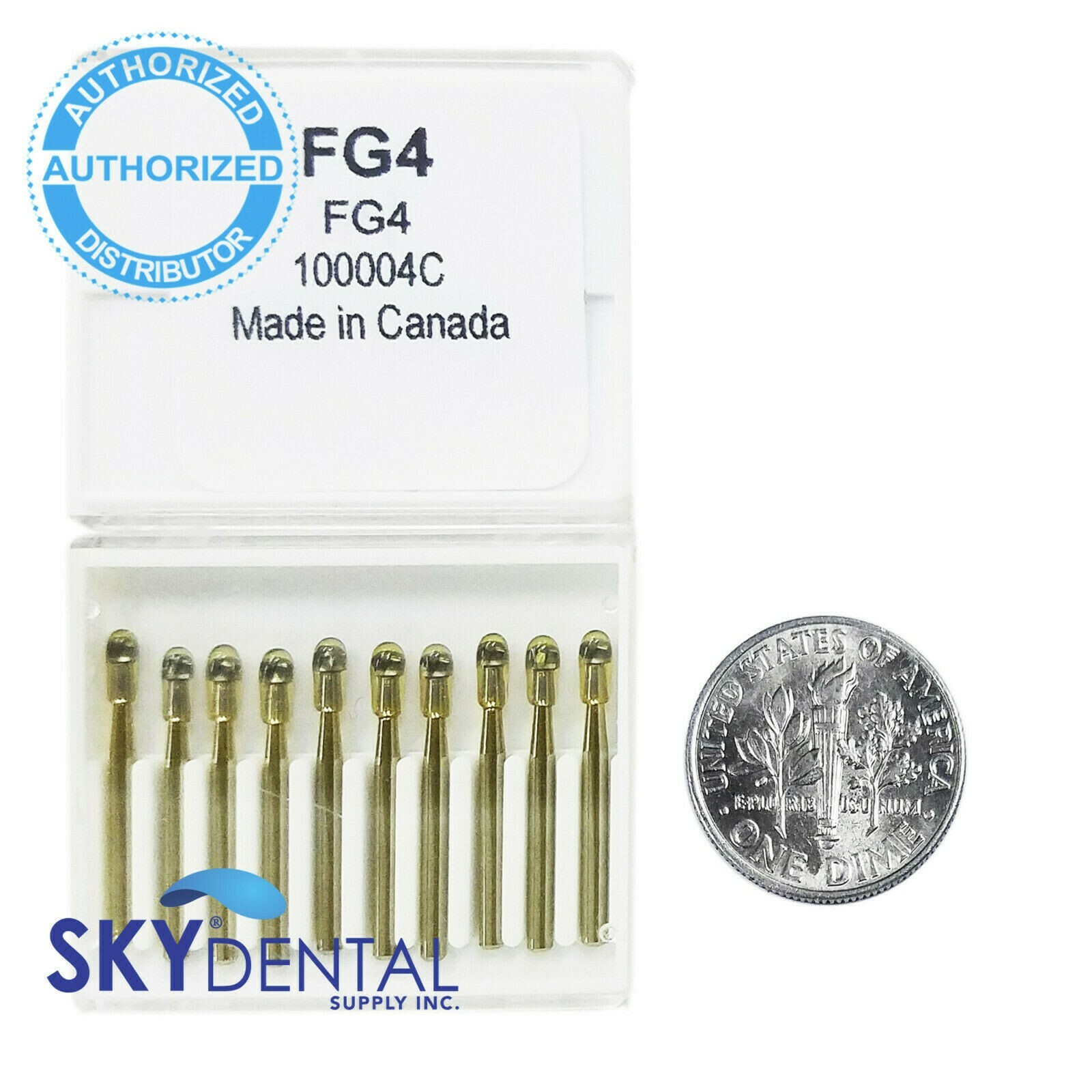 Beavers FG4 Carbide Burs FG 4 Bur #4 Friction Grip Made Canada 100-10/PK