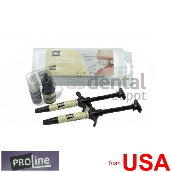PRO-LINE VLC Light Cured Orthodontic Adhesive Bonding Set 2 x 5gm Syringe 116021