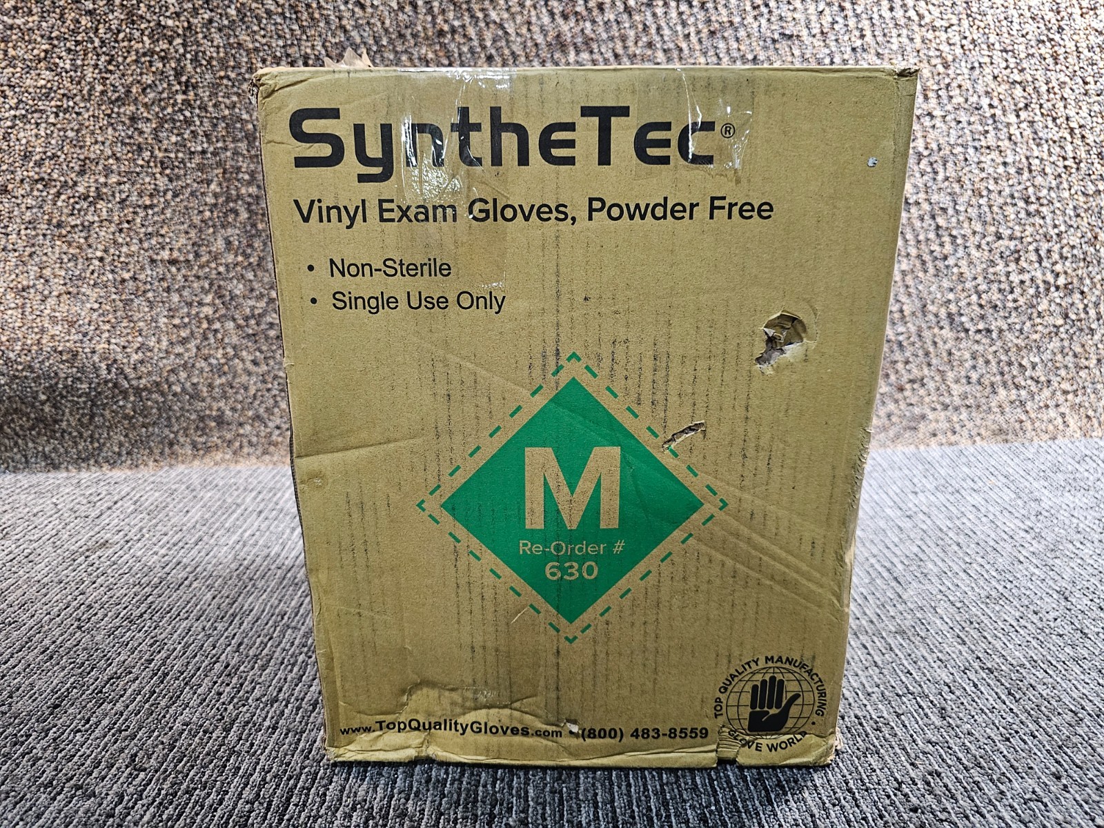 (QTY 1000)Top Quality Manufacturing 630 SyntheTec Medium Vinyl Gloves PowderFree