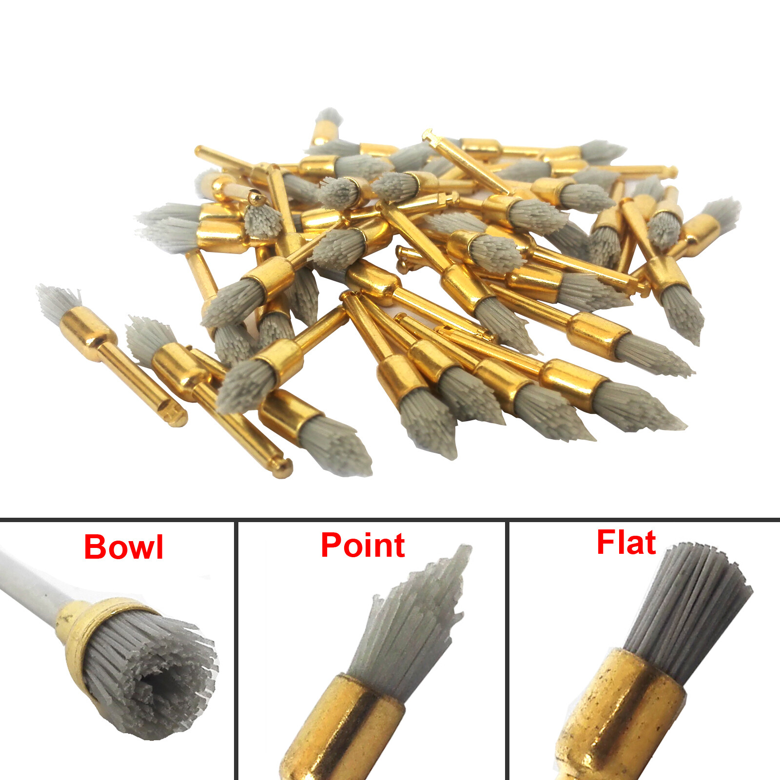 Dental Diamond Burs Cups Composite Polishing Burs Kit RA HP FG Shank Type SM