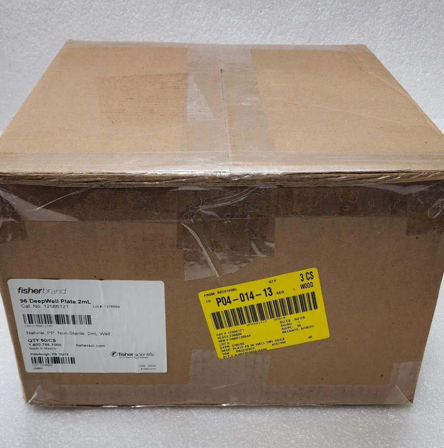 Fisherbrand 1256-121 DeepWell 96 Well Microplates Non-sterile Case of 60