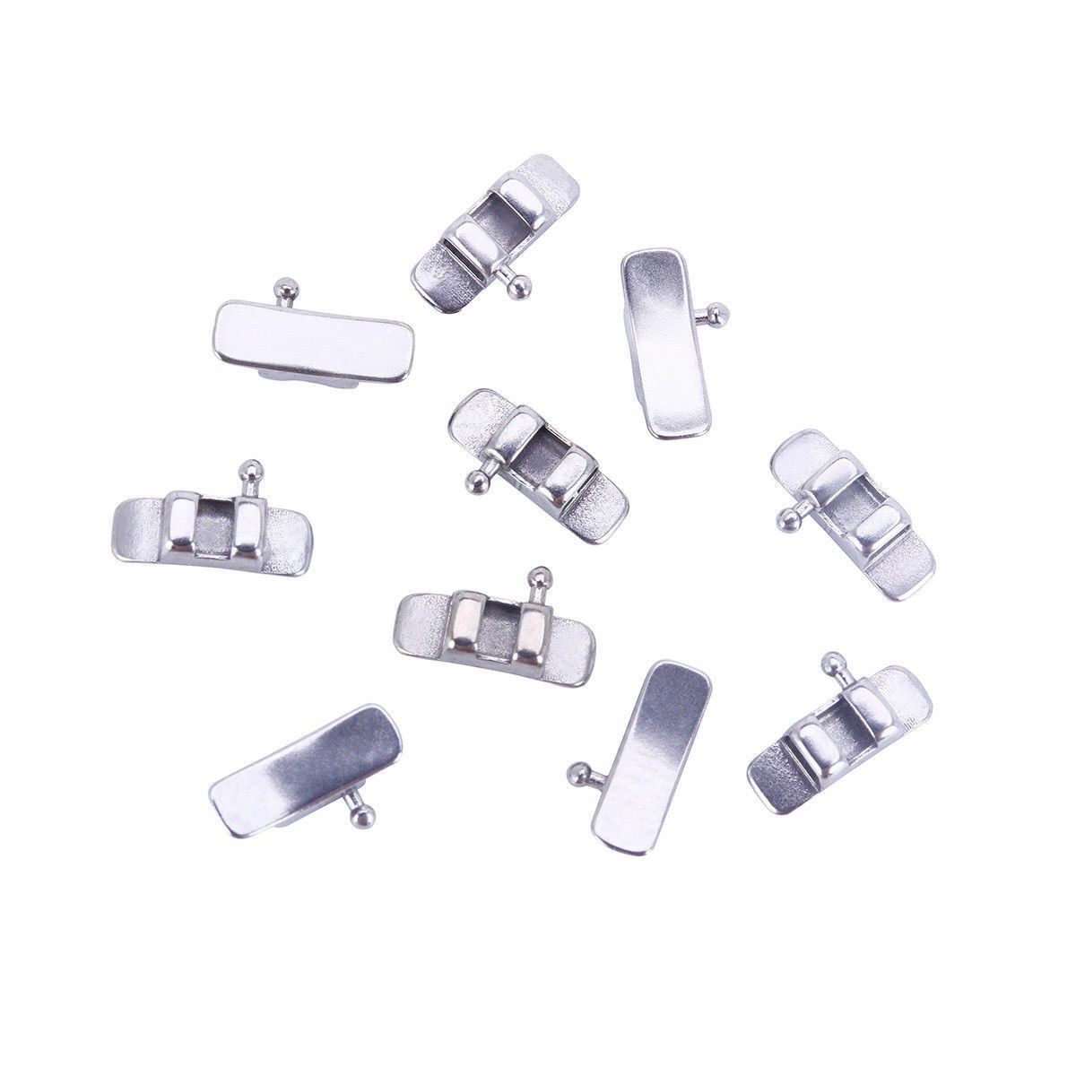 10 Pcs/Pack Dental Ortho Stainless Steel Lingual Sheath Left / Right/ No Hook