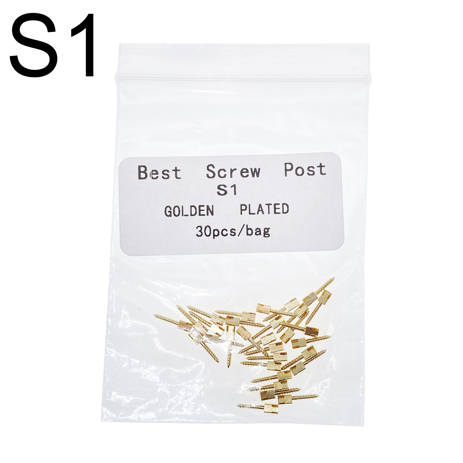 30 Pcs Dental Screw Post Plated 24K Gold Conical Refill For Root Canal 20 Sizes