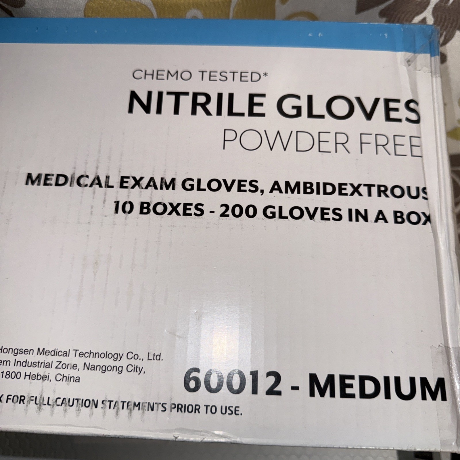 FINITEX Blue Nitrile Powder-Free Exam Gloves, 10 Boxes, 2000, Medium 60012