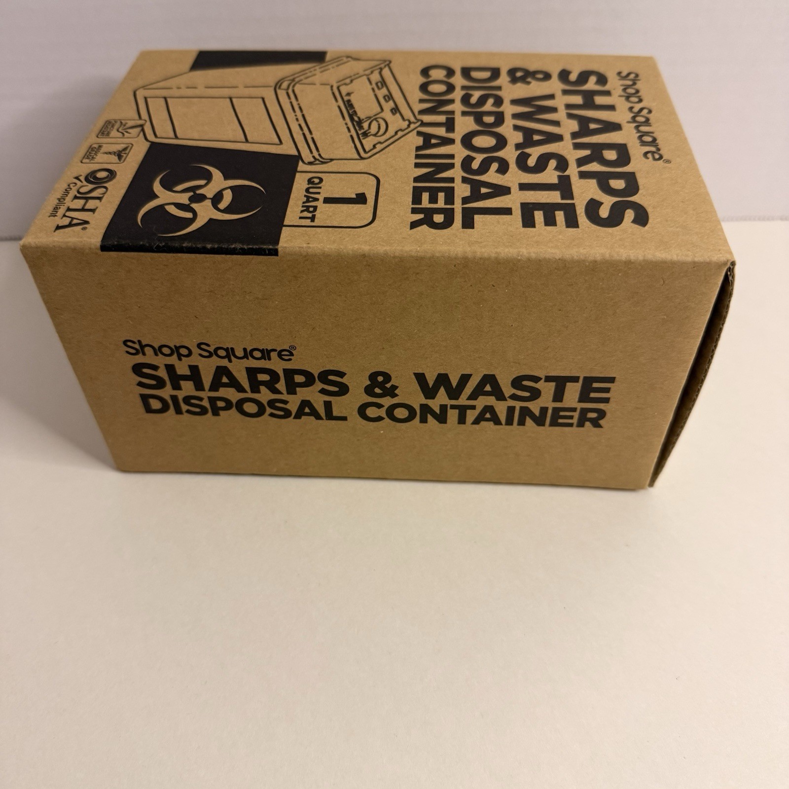Shop Square Sharps Container 1 Quart Medical Waste Disposal OSHA New
