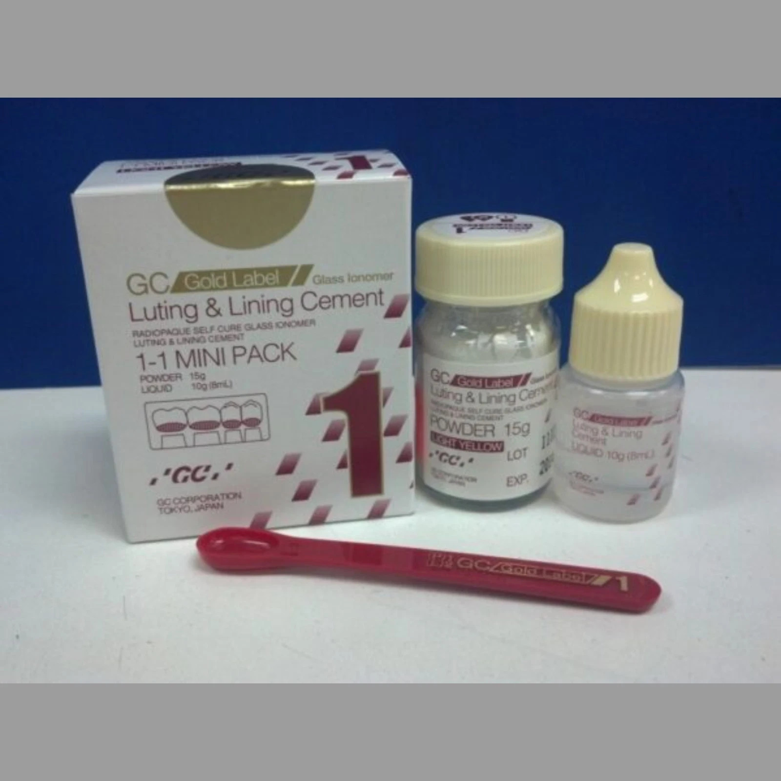 GC Gold Label Fuji 1 Mini Luting Cement Glass Ionomer for Metal Crowns & Bridges