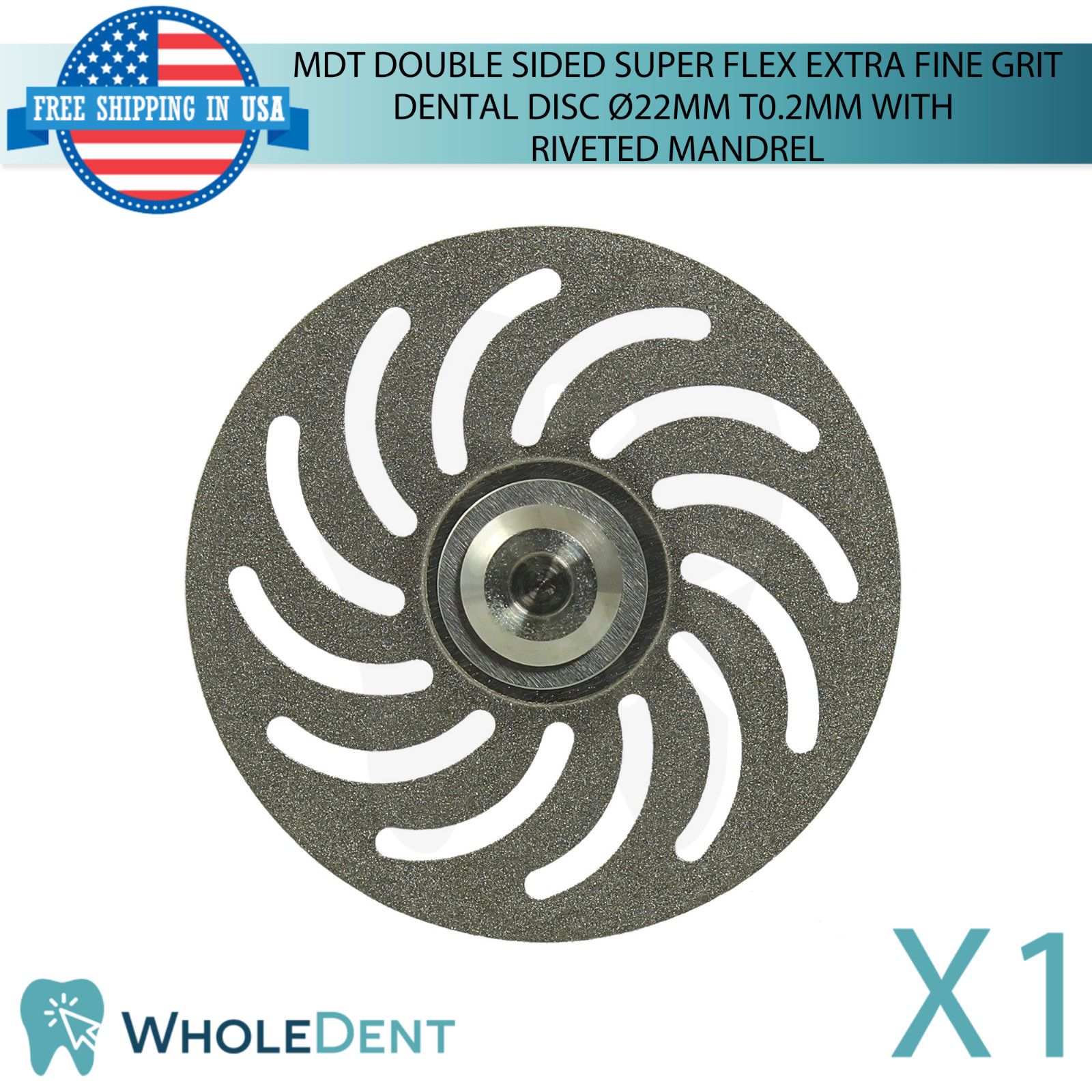 Double Sided Super Flex Extra Fine Grit Dental Lab Disc Ø22mm Thickness 0.2mm