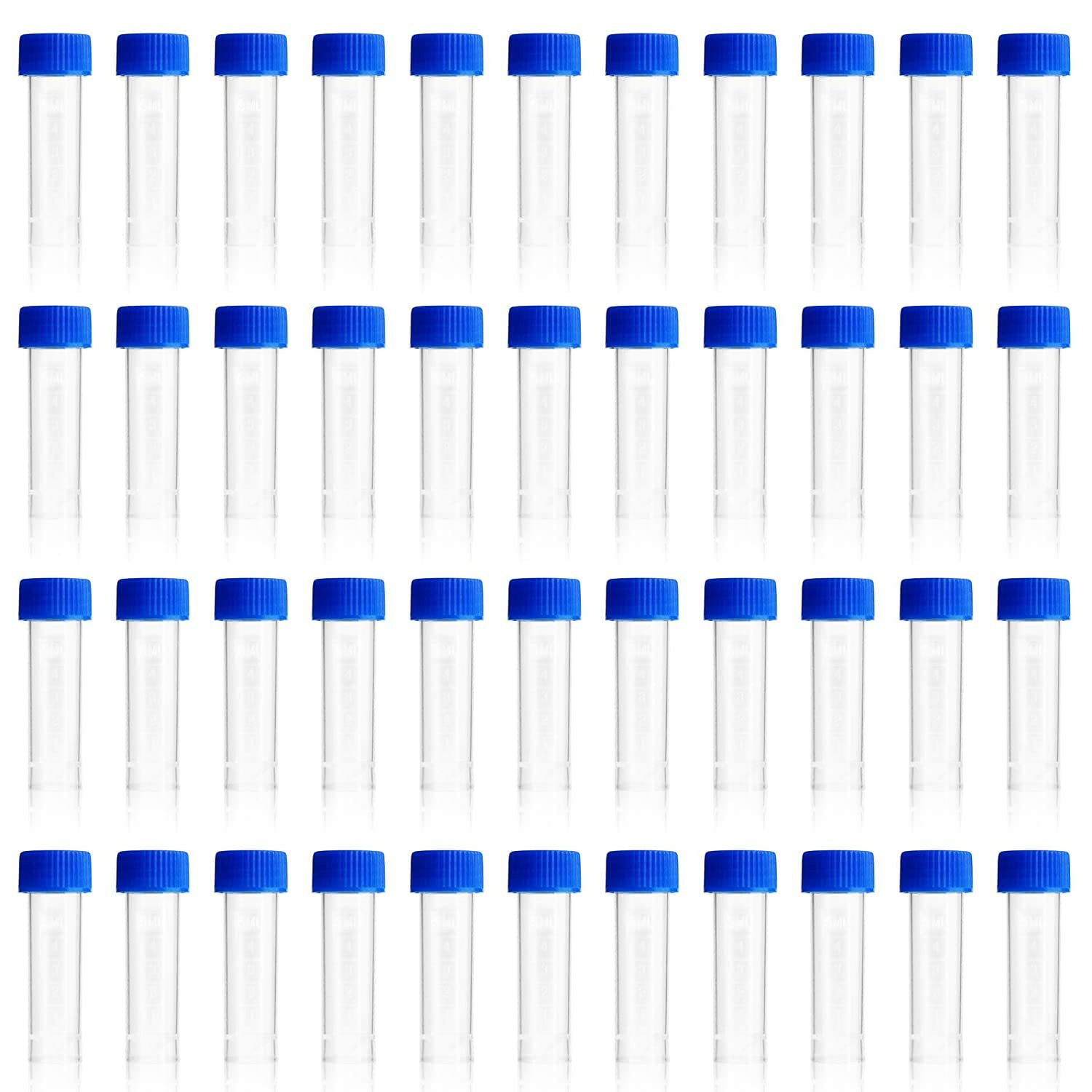 5Ml Plastic Test Tubes Screw Caps Small Bottle Vial Storage Vial Storage Contain