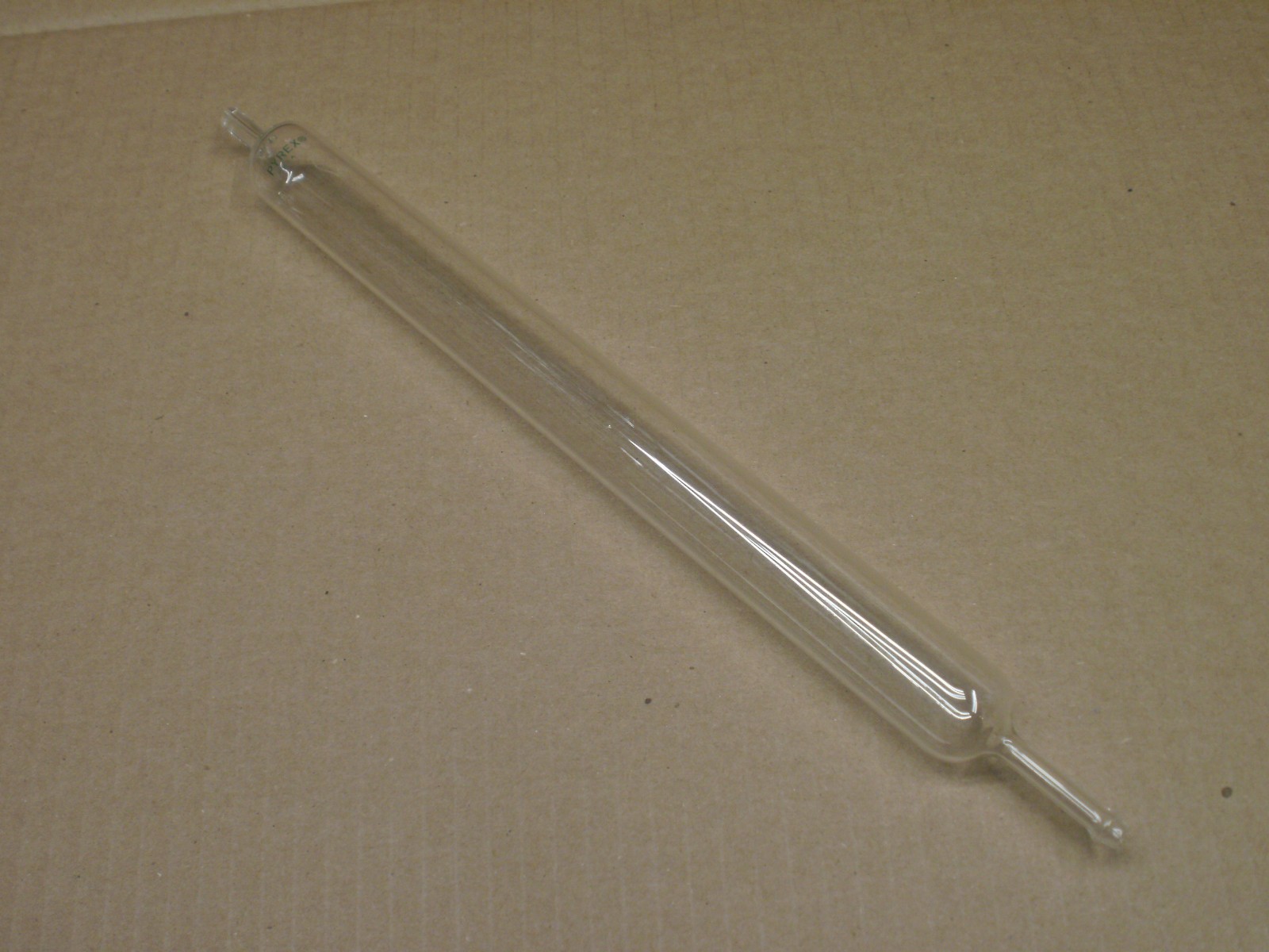 Glass Reaction Tube, Column, Overall Length 14″, Approximately 120ml Volume