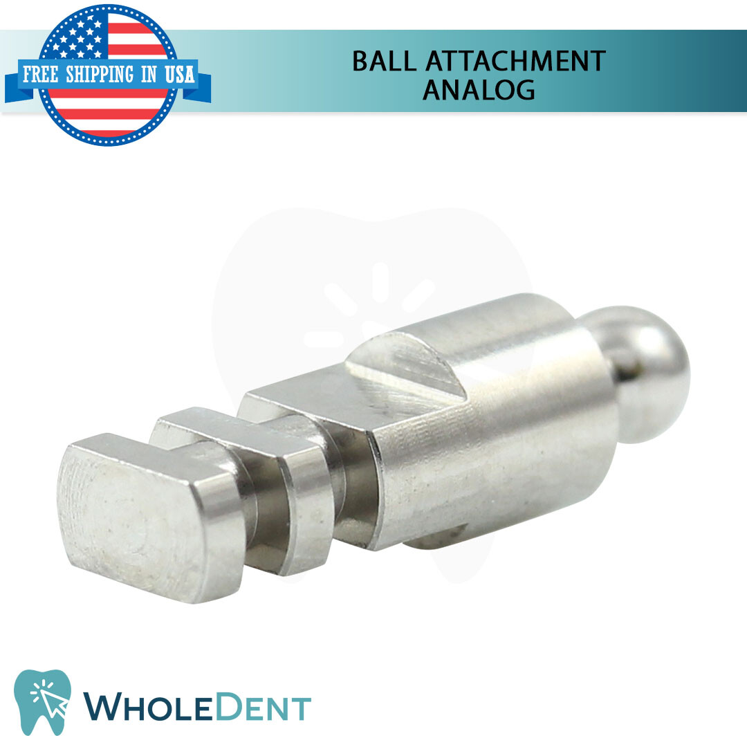 10x Ball Attachment Analog Titanium Dental Abutment Lab Replica 15.1mm Length