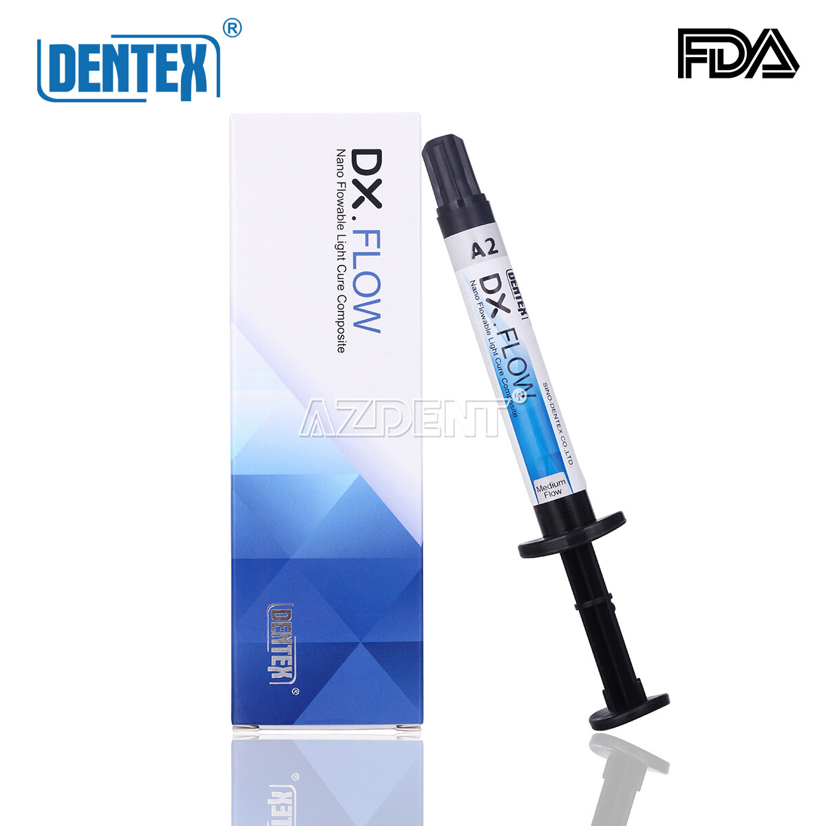 Dentex Dental Medium Flowable Light Cure Composite Resin Shade A1, A2, A3