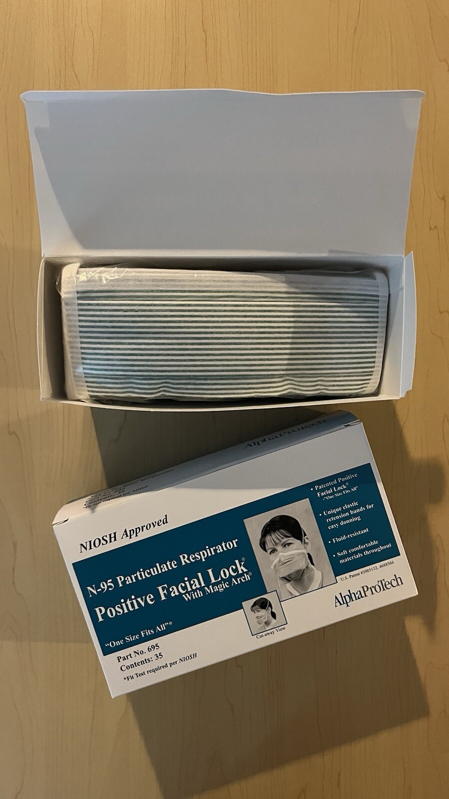 Alpha ProTech Positive Facial Lock N-95 Respirator/Surgical Face Masks (35)