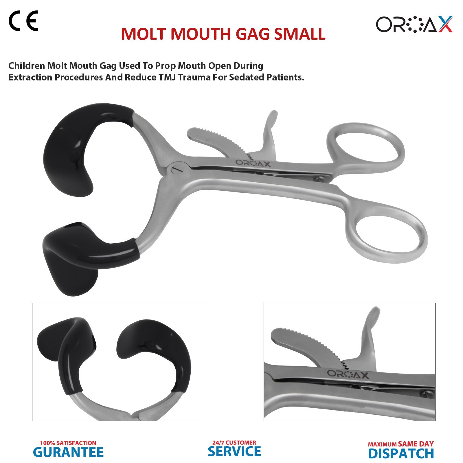 Child Molt Mouth Gag Pediatric Dental Retractor Oral Tissue Protection Surgical