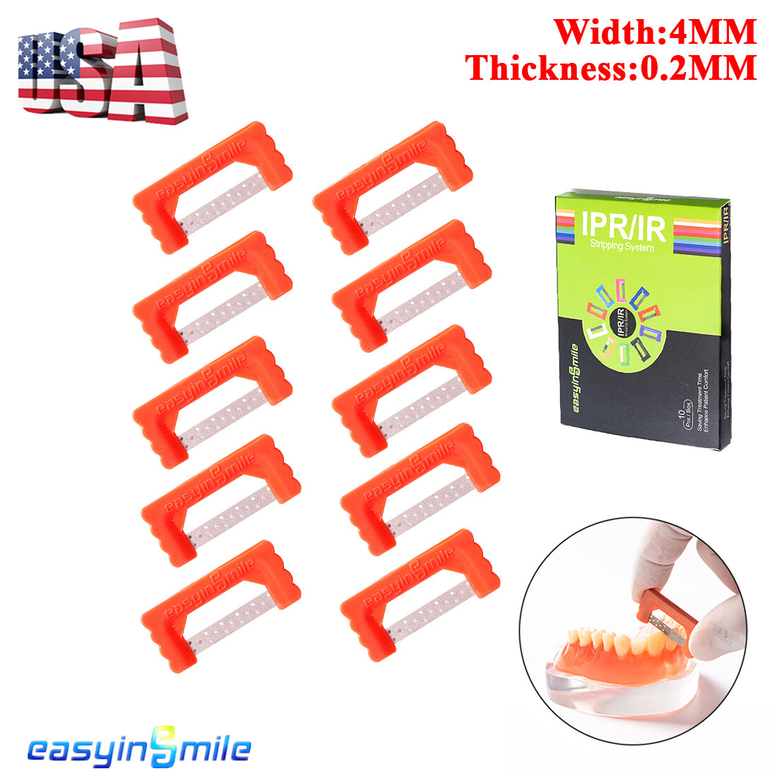 Dental Interproximal strips Orthodontic enamel reduction IPR strips 0.2MM thick