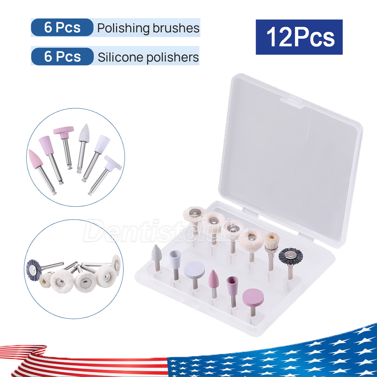 Dental LabPolishing Burs Brush Stones Disc for Ceramics Porcelain HP /RA Type