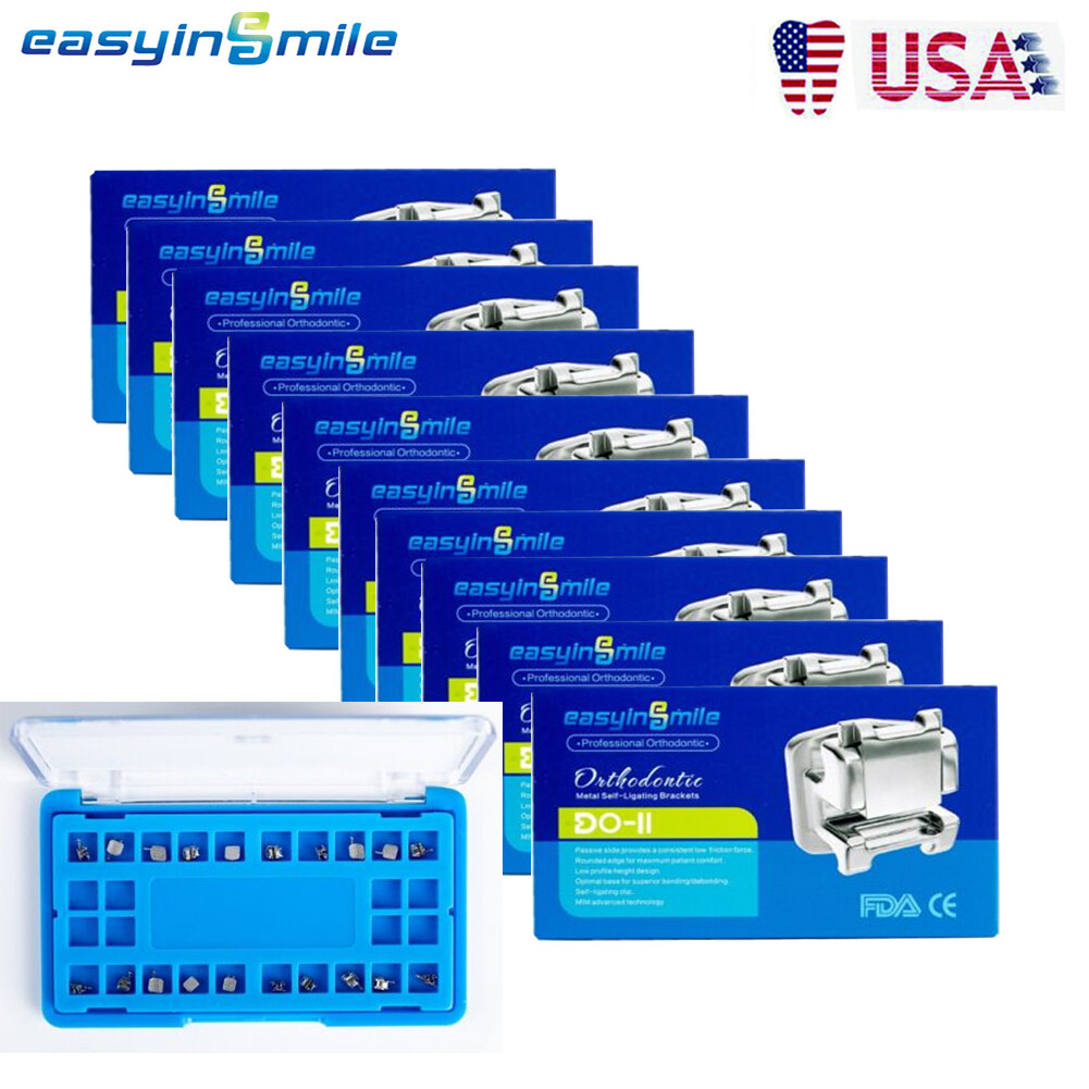 Easyinsmile Dental Brackets Orthodontic Self Ligating Roth 345 With Hook 022
