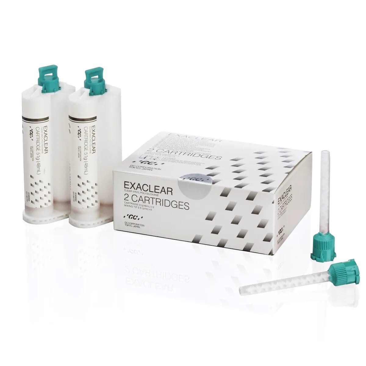 GC Exaclear Clear Vinyl Polysiloxane VPS Bite Registration (2x48ml) cartridges