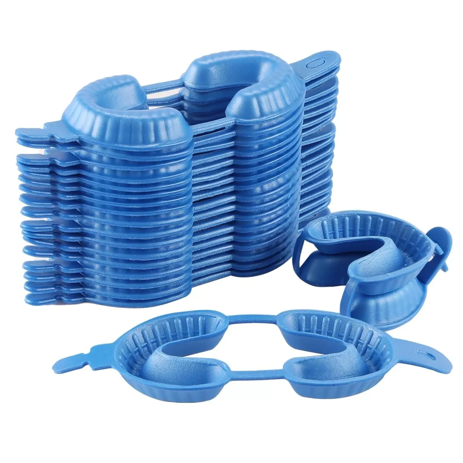 Dental Disposable Fluoride Foam Trays Materials Dual Arch Trays 100 Pair/Pack