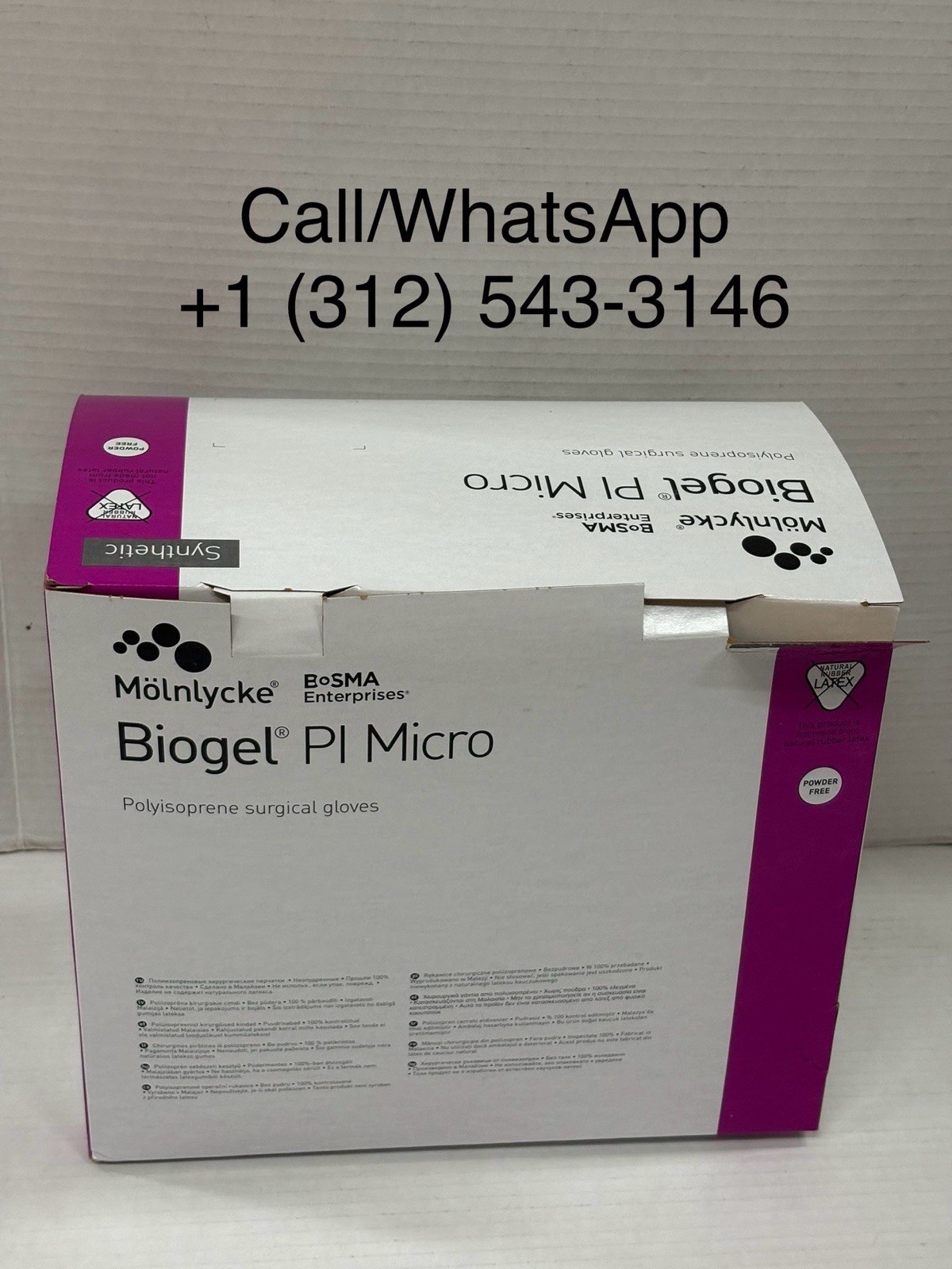 Molnlycke 71-ML 48555 Biogel PI Micro Glove Size 5 1/2 Exp 06/2026 Box Of 50.