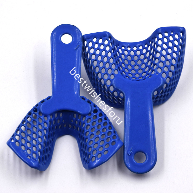 Dental Plastic-Steel Impression Trays Denture Model Upper & Lower Autoclavable