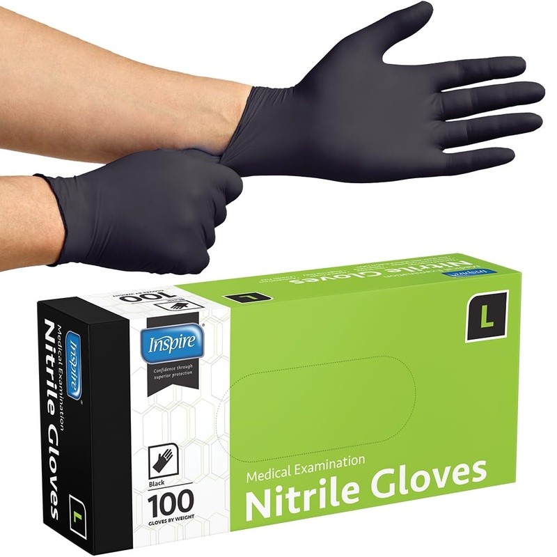 Nitrile Gloves Powder Free Disposable Medical Food Safe Puncture Resistant Bulk