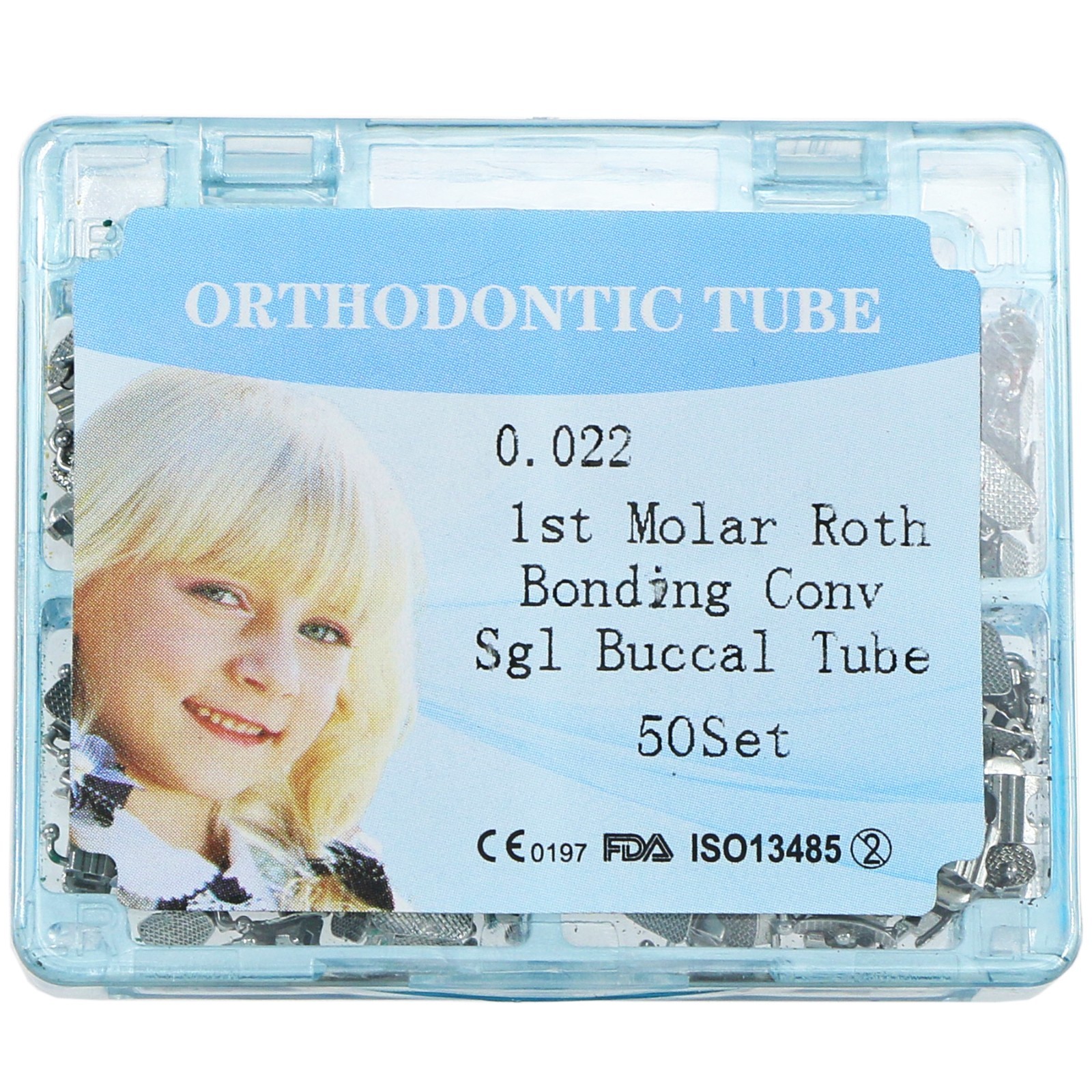 200Pcs Dental Orthodontic Monoblock CON Buccal Tubes Roth MBT 022 1st 2nd Molar