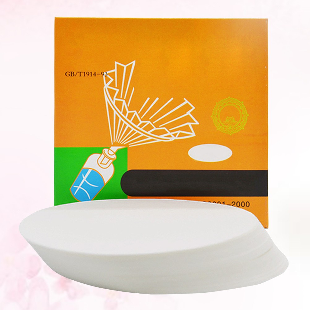 Premium Qualitative Filter Paper for Lab Use White Cotton Pulp 1 Box 100pcs 15cm